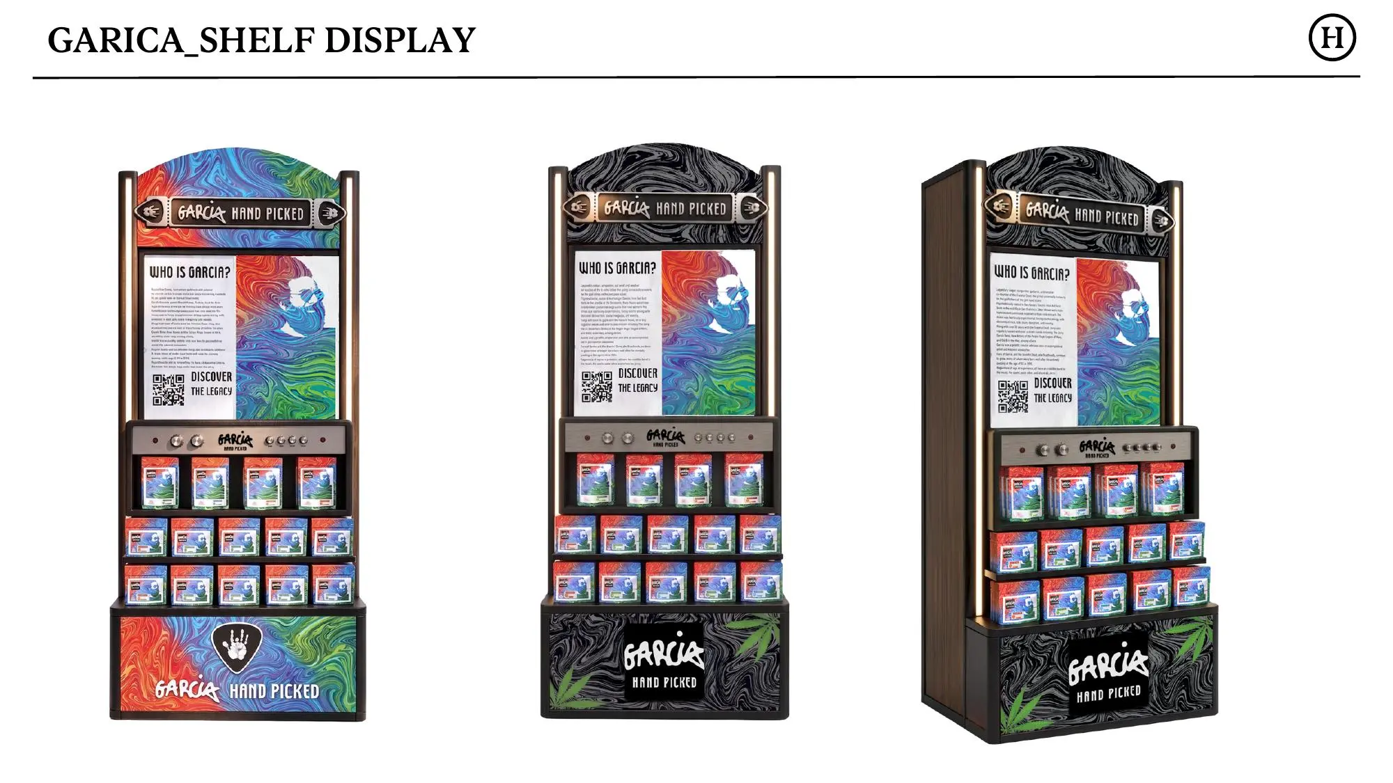 Alternate Garcia Hand Picked shelf display directions