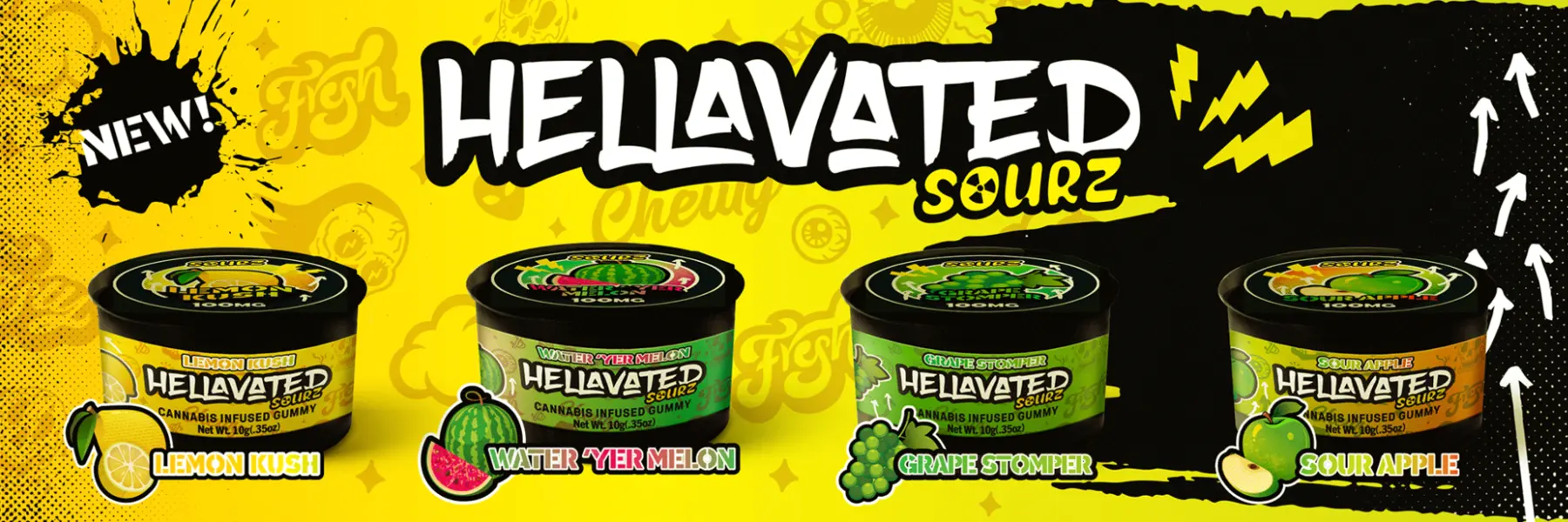 Hellavated Sourz gummy packaging campaign