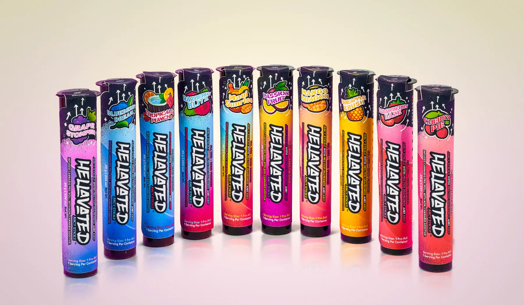 Hellavated infused pre-roll product lineup