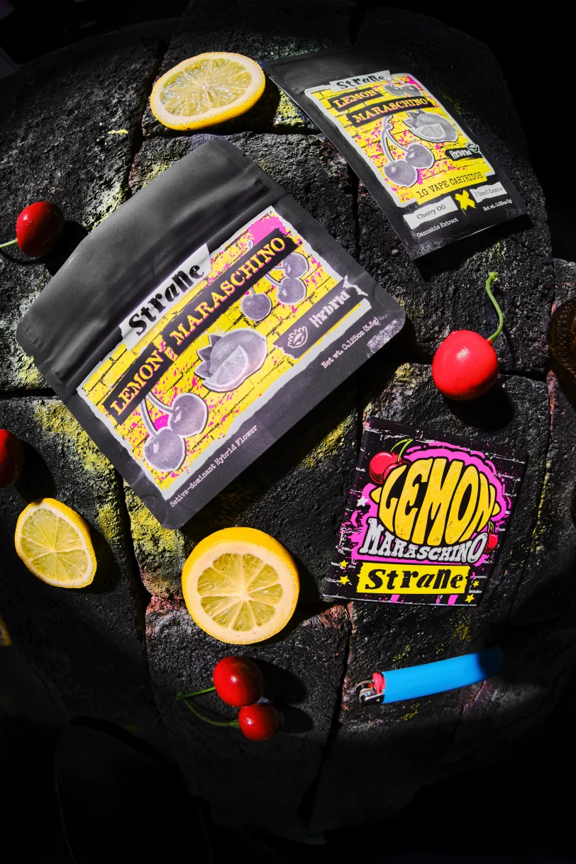 Strane Lemon Maraschino packaging and lifestyle photography
